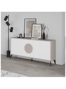 Μπουφές Gora Pakoworld σε Λευκή με Μόκα Απόχρωση  180x35.6x82εκ