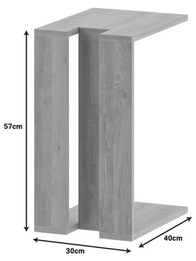 Βοηθητικό Τραπέζι Muju Pakoworld σε Μόκα Απόχρωση 40x30x57εκ