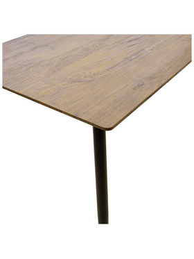 Τραπεζαρία Cuba-Julita Pakoworld σετ 5τεμ mdf Sonoma-Μαύρο-Φυσικό 120x70x76εκ