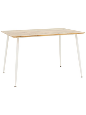 Τραπεζαρία Cuba-Caron Pakoworld σετ 5τεμ Sonoma-Λευκό 120x80x75εκ