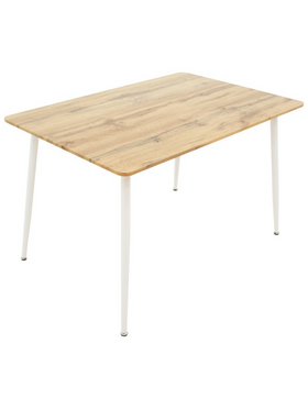 Τραπεζαρία Cuba-Caron Pakoworld σετ 5τεμ Sonoma-Λευκό 120x80x75εκ