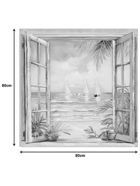 Πίνακας σε Καμβά Deive ι  Inart 80x3x80εκ