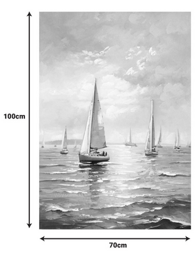 Πίνακας σε Καμβά Sailsy i Inart 70x3x100εκ