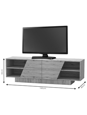Έπιπλο Τηλεόρασης Stevie Pakoworld Sonoma 160x40x50εκ