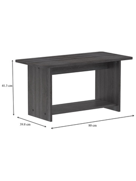 Τραπέζι Kumba Pakoworld σε Ανθρακί-Wenge Απόχρωση 80x40x42εκ