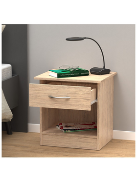 Κομοδίνο Kona Pakoworld σε oak Απόχρωση 40x34x42εκ