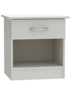 Κομοδίνο Kona Pakoworld σε Λευκή Απόχρωση 40x34x42εκ