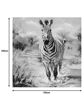 Πίνακας σε Καμβά Zebrero Inart 100x3x100εκ