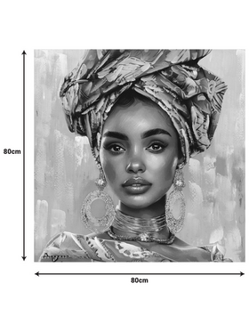 Πίνακας σε Καμβά Turban Inart 80x3x80εκ