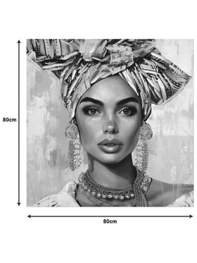 Πίνακας σε Καμβά Turban ι Inart 80x3x80εκ