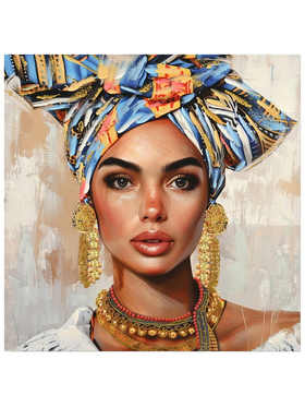 Πίνακας σε Καμβά Turban ι Inart 80x3x80εκ