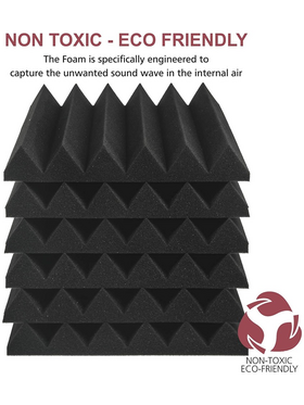A2S Protection Foam Sound Panels 30.5 x 30.5 x 5cm 24 pcs