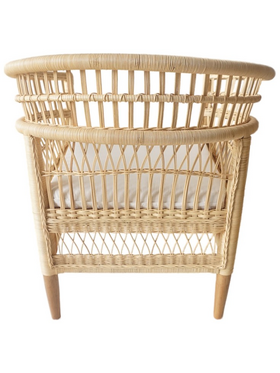 Πολυθρόνα Necorian Paakoworld Teak Ξύλο με pe Rattan σε Φυσική Απόχρωση και Λευκό Μαξιλάρι 80x70x87εκ