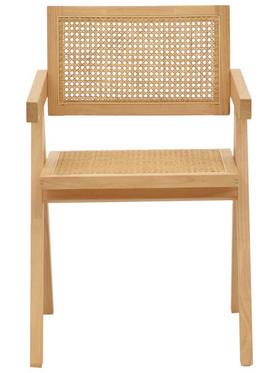 Πολυθρόνα Winslow Pakoworld Φυσικό Rubberwood 52x59x79εκ