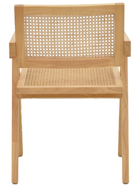 Πολυθρόνα Winslow Pakoworld Φυσικό Rubberwood 52x59x79εκ