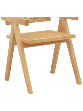 Πολυθρόνα Winslow Pakoworld Φυσικό Rubberwood 52x59x79εκ