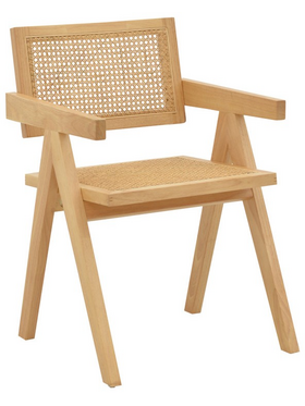Πολυθρόνα Winslow Pakoworld Φυσικό Rubberwood 52x59x79εκ