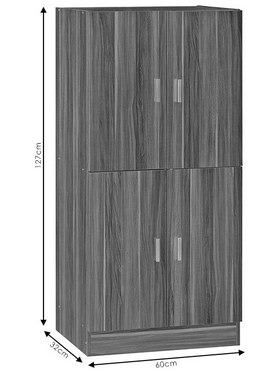 Παπουτσοθήκη-Ντουλάπι Felicity Pakoworld Χρώμα Φυσικό mo 60x32x127εκ