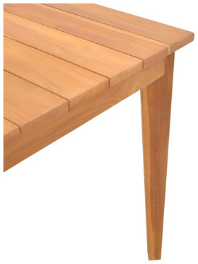 Τραπέζι ory Pakoworld Teak Ξύλο σε Φυσική Απόχρωση 160x80x75εκ