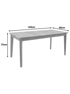 Τραπέζι ory Pakoworld Teak Ξύλο σε Φυσική Απόχρωση 160x80x75εκ