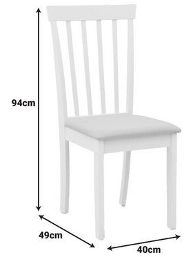 Καρέκλα Houston Pakoworld σε Λευκή Απόχρωση 40x49x94εκ