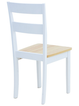 Καρέκλα York Pakoworld σε Λευκή-Φυσική Απόχρωση 39.5x47.5x89εκ