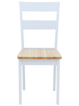 Καρέκλα York Pakoworld σε Λευκή-Φυσική Απόχρωση 39.5x47.5x89εκ