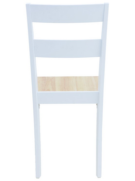 Καρέκλα York Pakoworld σε Λευκή-Φυσική Απόχρωση 39.5x47.5x89εκ