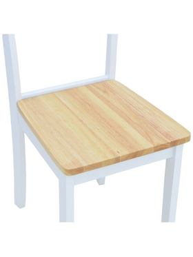 Καρέκλα York Pakoworld σε Λευκή-Φυσική Απόχρωση 39.5x47.5x89εκ