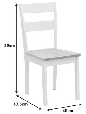 Καρέκλα York Pakoworld σε Λευκή-Φυσική Απόχρωση 39.5x47.5x89εκ