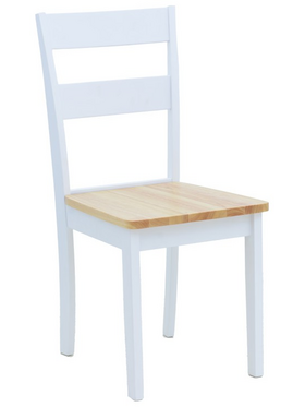 Καρέκλα York Pakoworld σε Λευκή-Φυσική Απόχρωση 39.5x47.5x89εκ