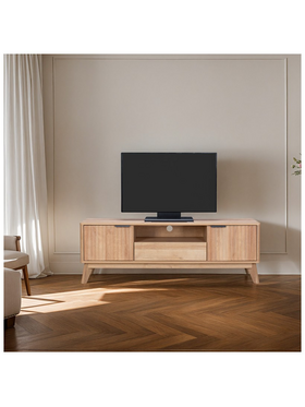 Έπιπλο Τηλεόρασης Hamea Pakoworld mdf σε Φυσική Απόχρωση 145x39,5x49εκ