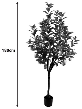 Διακοσμητικό Φυτό Lemon Tree σε Γλάστρα Inart Πράσινο pp Υ180εκ