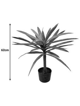 Διακοσμητικό Φυτό Dracaena Palm σε Γλάστρα Inart Πράσινο pp Υ62εκ