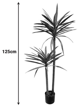 Διακοσμητικό Φυτό Dracaena Palm σε Γλάστρα Inart Πράσινο pp Υ125εκ