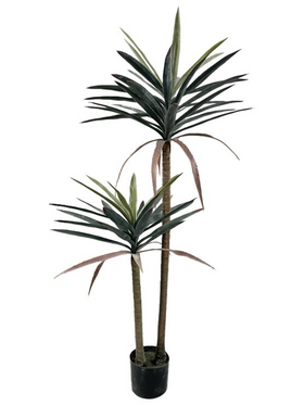Διακοσμητικό Φυτό Dracaena Palm σε Γλάστρα Inart Πράσινο pp Υ125εκ