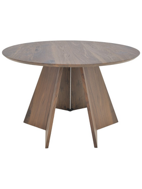 Τραπέζι Bibble Pakoworld mdf σε Καρυδί Απόχρωση Φ120x76εκ