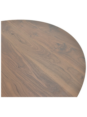 Τραπέζι Bibble Pakoworld mdf σε Καρυδί Απόχρωση Φ120x76εκ