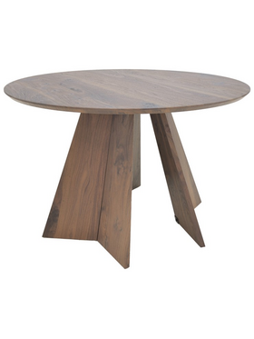 Τραπέζι Bibble Pakoworld mdf σε Καρυδί Απόχρωση Φ120x76εκ
