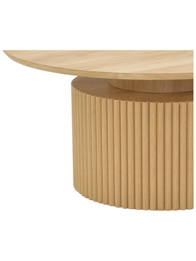 Τραπέζι Σαλονιού Opols Pakoworld mdf σε  Φυσική Απόχρωση Φ90x42εκ