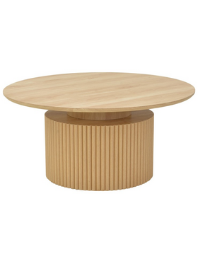 Τραπέζι Σαλονιού Opols Pakoworld mdf σε  Φυσική Απόχρωση Φ90x42εκ