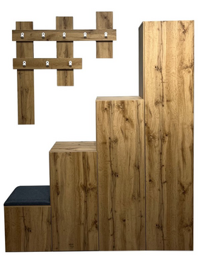Έπιπλο Εισόδου Nenich Pakoworld σε Sonoma Απόχρωση 150x37x180εκ