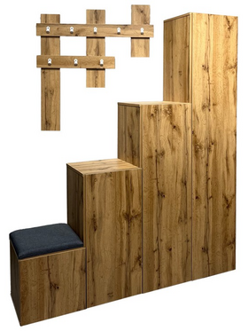 Έπιπλο Εισόδου Nenich Pakoworld σε Sonoma Απόχρωση 150x37x180εκ