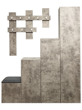 Έπιπλο Εισόδου Nenich Pakoworld σε Γκρι oak Απόχρωση 150x37x180εκ