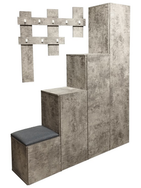 Έπιπλο Εισόδου Nenich Pakoworld σε Γκρι oak Απόχρωση 150x37x180εκ