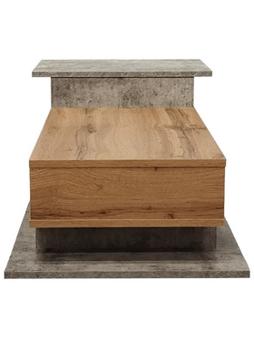 Τραπέζι Σαλονιού Nuvele Pakoworld σε Γκρι Antique-Sonoma Απόχρωση 90x50x35εκ