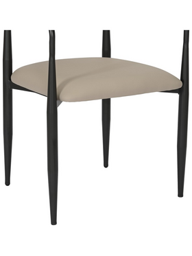 Πολυθρόνα Kalone Pakoworld pu σε Γκρι-Μπεζ Απόχρωση 56x55x78εκ