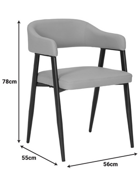 Πολυθρόνα Sezan Pakoworld pu σε Γκρι-Μπεζ Απόχρωση 56x55x78εκ
