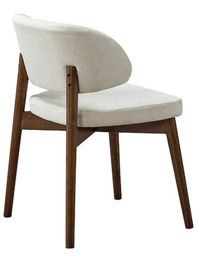 Καρέκλα Siena Pakoworld Rubberwood σε Καρυδί-Εκρού Απόχρωση 48x50x81εκ