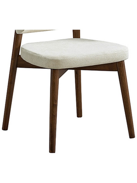 Καρέκλα Siena Pakoworld Rubberwood σε Καρυδί-Εκρού Απόχρωση 48x50x81εκ
